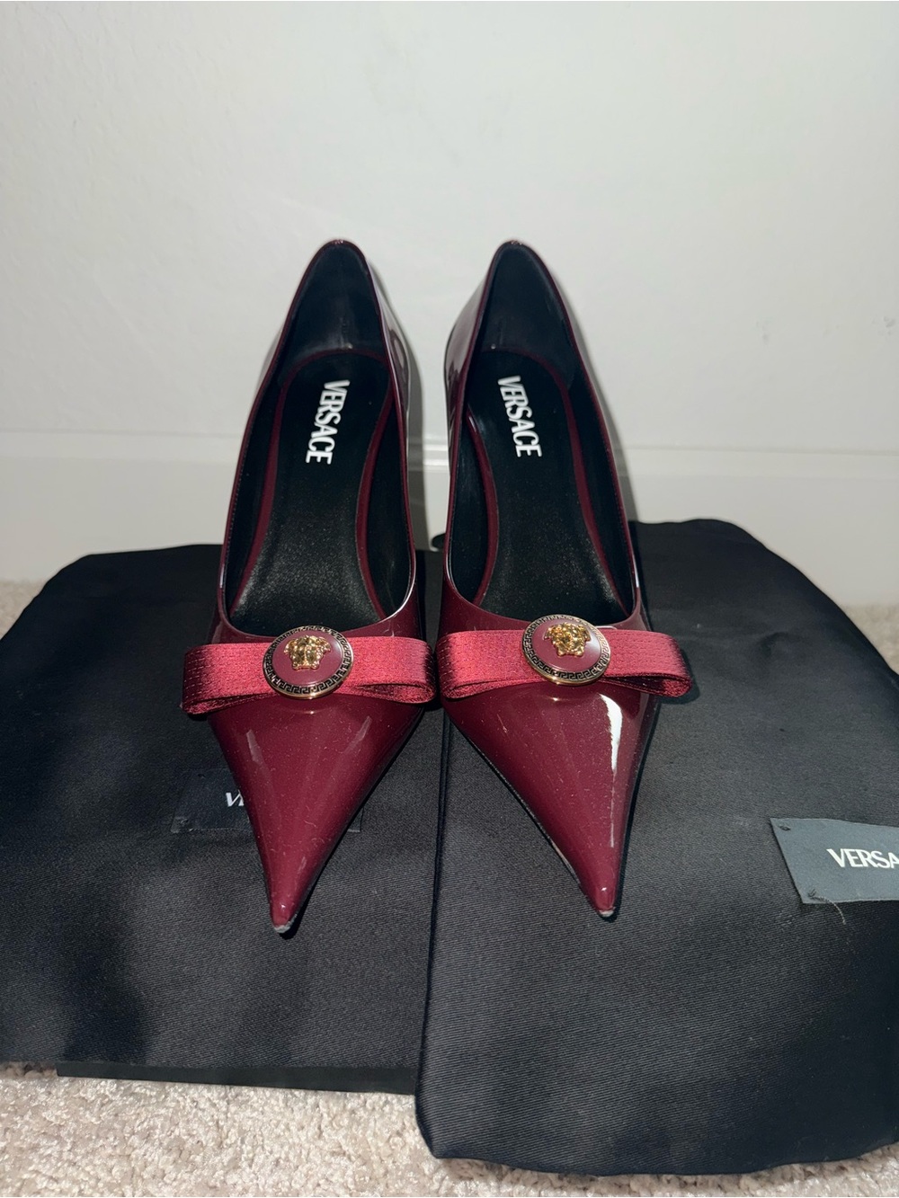 Versace pointed toe mules